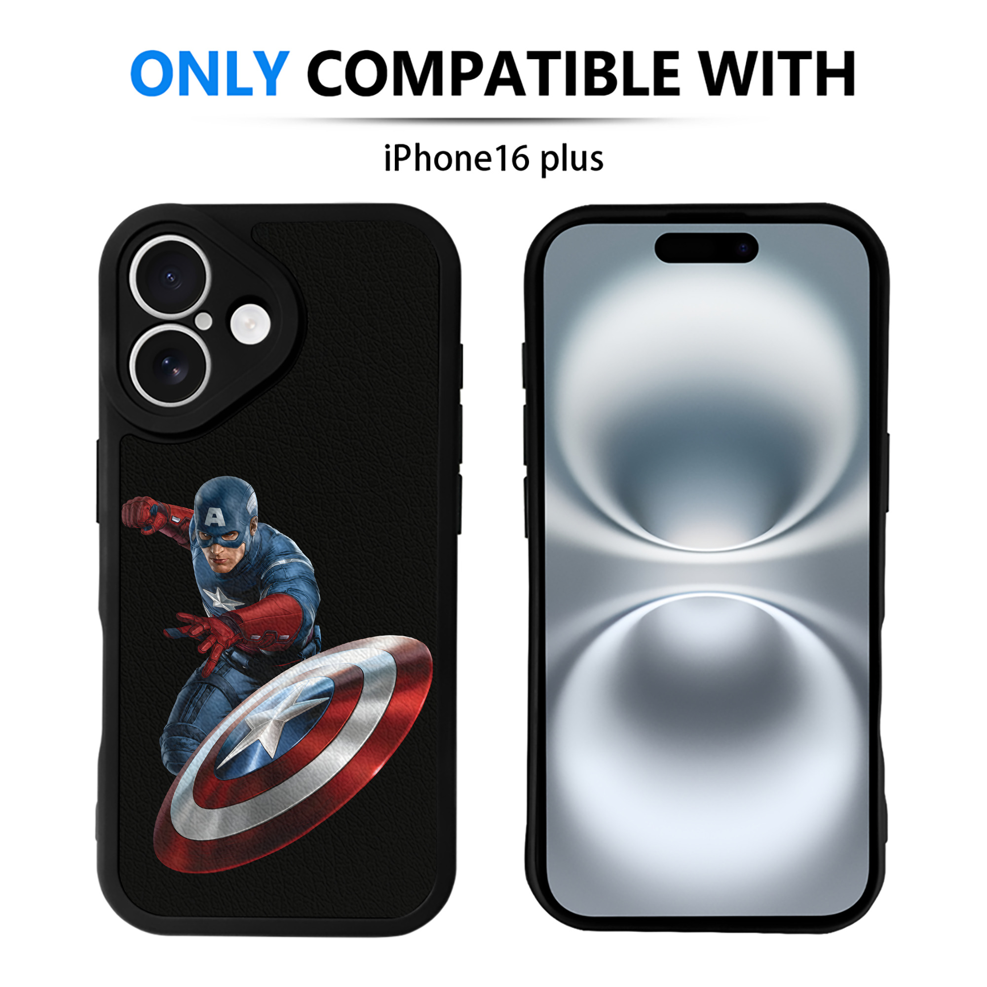 （画像用） アベンジャーズ The Avengers 【iPhone 16シリーズ対応】シリコンスマホケース（レザー調） 材質：シリコン